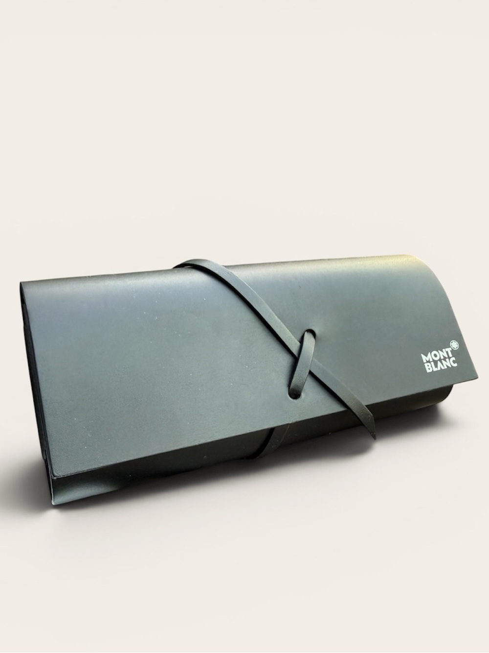 NWOT! Montblanc Black Leather Wrap Glasses Case